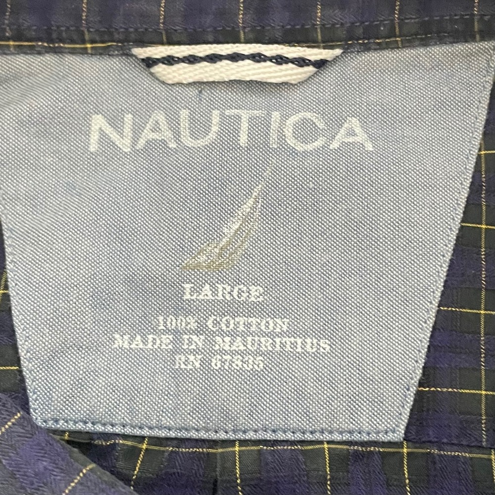 Nautica Mens Vintage Wear Authentic Clothing Plaid Long Sleeve Button Down Shirt - Picture 2 of 15